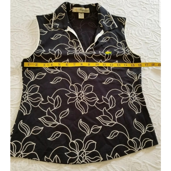 Magnolia lane Masters sleeveless collared golf top - Picture 2 of 6